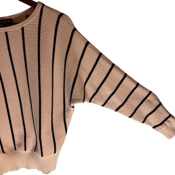 Catherine Malandrino Striped Sweater, Soft Pink. Size Medium - Picture 2 of 16